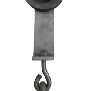 Polea para bovinos con gancho en acero inoxidable